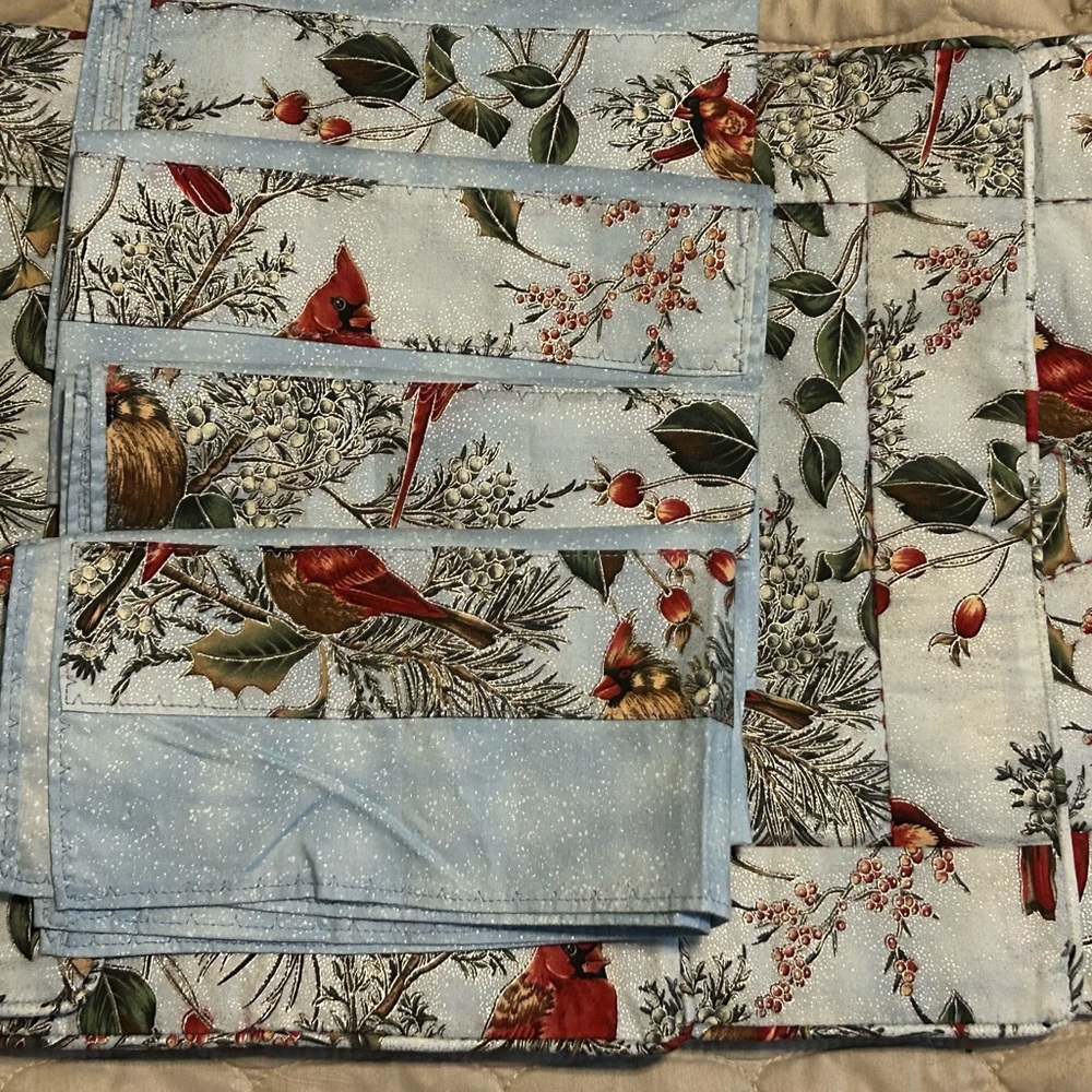 Handmade Cardinal Placemats